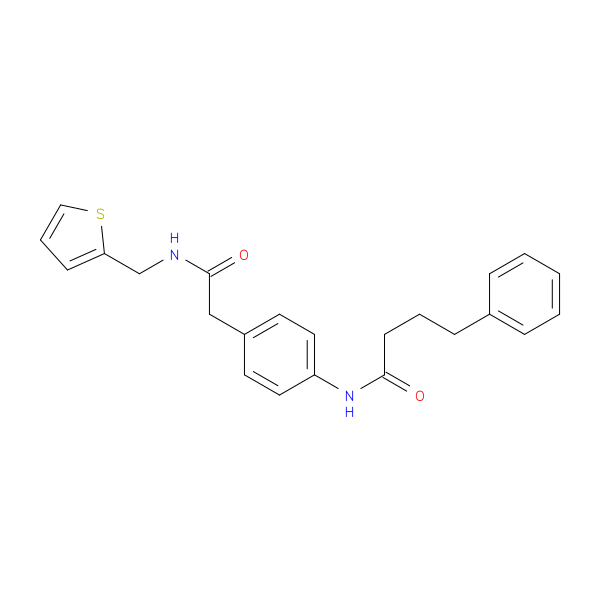 4-phenyl-N-[4-({[(thiophen-2-yl)methyl]carbamoyl}methyl)phenyl]butanamide