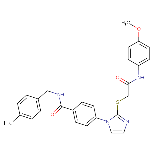 4-[2-({[(4-methoxyphenyl)carbamoyl]methyl}sulfanyl)-1H-imidazol-1-yl]-N-[(4-methylphenyl)methyl]benzamide
