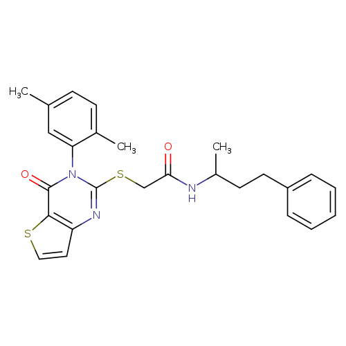 2-{[3-(2,5-dimethylphenyl)-4-oxo-3H,4H-thieno[3,2-d]pyrimidin-2-yl]sulfanyl}-N-(4-phenylbutan-2-yl)acetamide