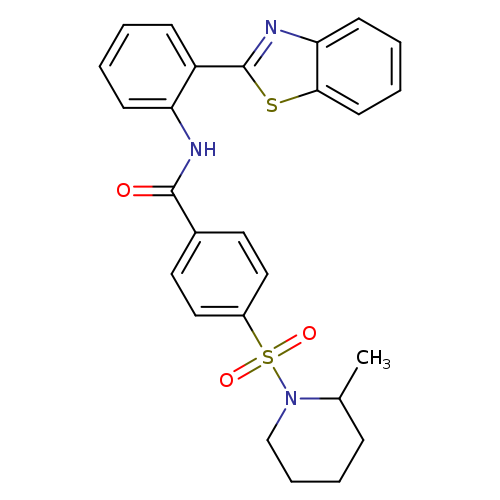 N-[2-(1,3-benzothiazol-2-yl)phenyl]-4-[(2-methylpiperidin-1-yl)sulfonyl]benzamide
