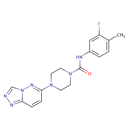 N-(3-fluoro-4-methylphenyl)-4-{[1,2,4]triazolo[4,3-b]pyridazin-6-yl}piperazine-1-carboxamide