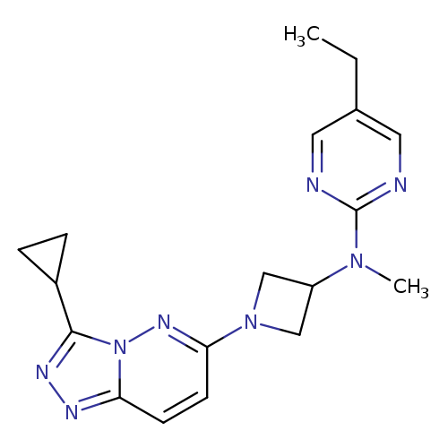 N-(1-{3-cyclopropyl-[1,2,4]triazolo[4,3-b]pyridazin-6-yl}azetidin-3-yl)-5-ethyl-N-methylpyrimidin-2-amine