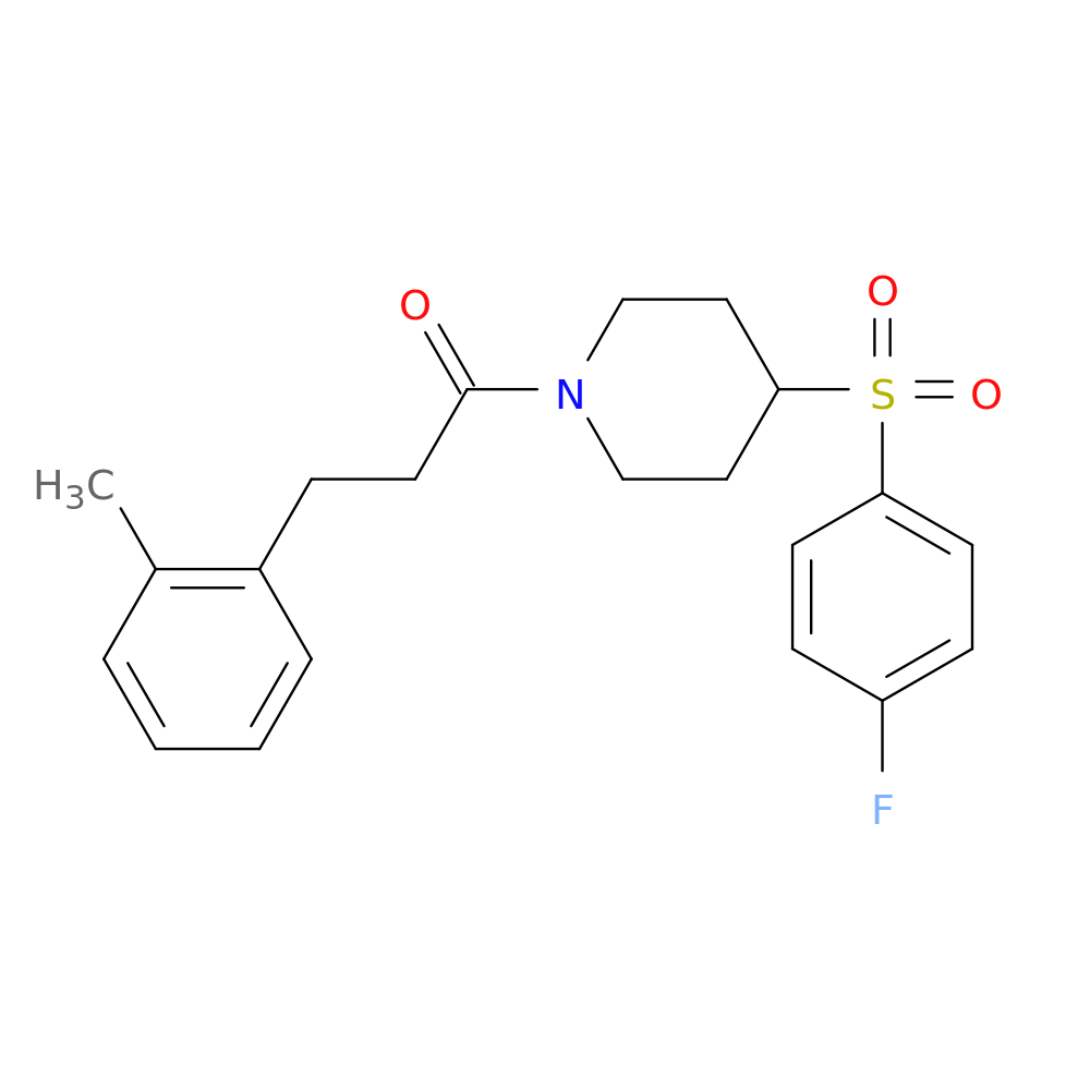 1-[4-(4-fluorobenzenesulfonyl)piperidin-1-yl]-3-(2-methylphenyl)propan-1-one