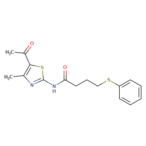 N-(5-acetyl-4-methyl-1,3-thiazol-2-yl)-4-(phenylsulfanyl)butanamide