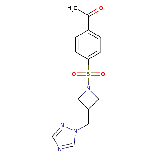 1-[4-({3-[(1H-1,2,4-triazol-1-yl)methyl]azetidin-1-yl}sulfonyl)phenyl]ethan-1-one