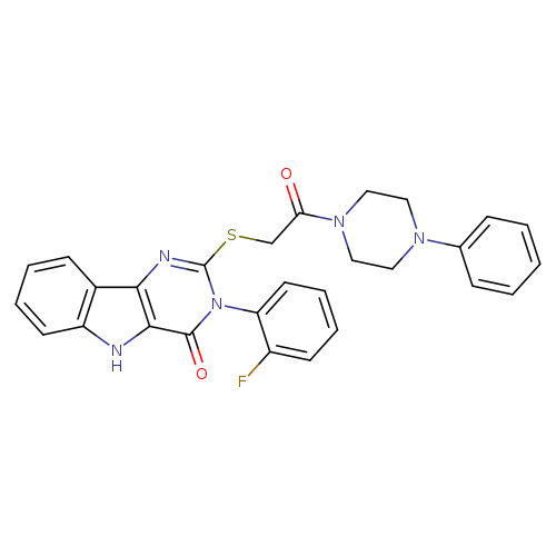 3-(2-fluorophenyl)-2-{[2-oxo-2-(4-phenylpiperazin-1-yl)ethyl]sulfanyl}-3H,4H,5H-pyrimido[5,4-b]indol-4-one