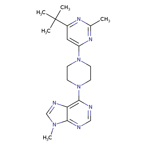 6-[4-(6-tert-butyl-2-methylpyrimidin-4-yl)piperazin-1-yl]-9-methyl-9H-purine