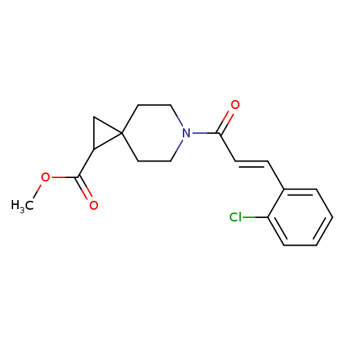 methyl 6-[(2E)-3-(2-chlorophenyl)prop-2-enoyl]-6-azaspiro[2.5]octane-1-carboxylate