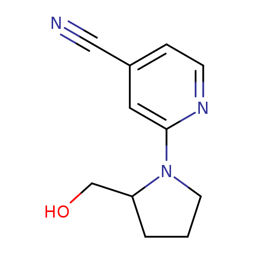 2-[2-(hydroxymethyl)pyrrolidin-1-yl]pyridine-4-carbonitrile
