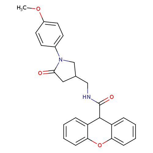 N-{[1-(4-methoxyphenyl)-5-oxopyrrolidin-3-yl]methyl}-9H-xanthene-9-carboxamide