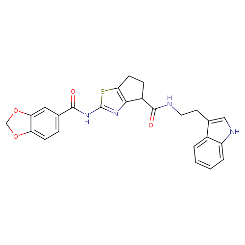 2-(2H-1,3-benzodioxole-5-amido)-N-[2-(1H-indol-3-yl)ethyl]-4H,5H,6H-cyclopenta[d][1,3]thiazole-4-carboxamide