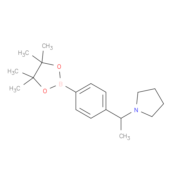 1-{1-[4-(tetramethyl-1,3,2-dioxaborolan-2-yl)phenyl]ethyl}pyrrolidine