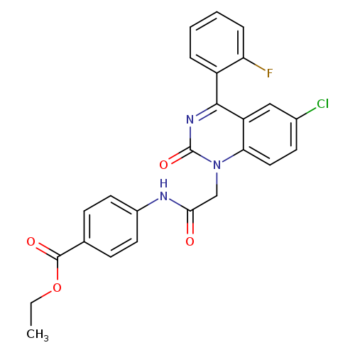 ethyl 4-{2-[6-chloro-4-(2-fluorophenyl)-2-oxo-1,2-dihydroquinazolin-1-yl]acetamido}benzoate