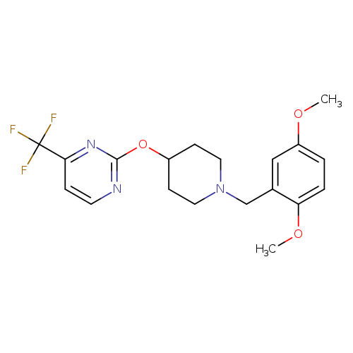 2-({1-[(2,5-dimethoxyphenyl)methyl]piperidin-4-yl}oxy)-4-(trifluoromethyl)pyrimidine