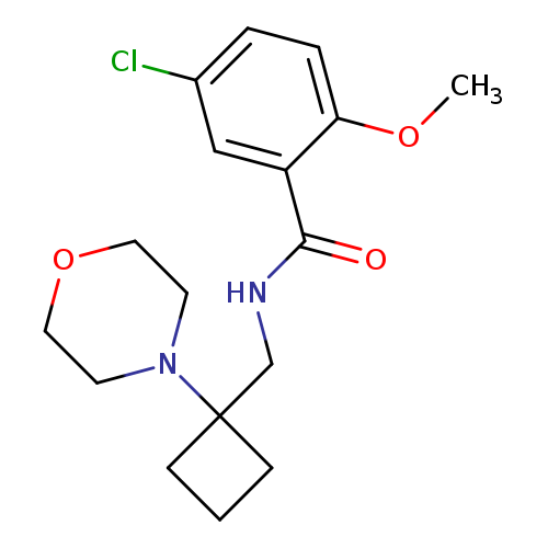 5-chloro-2-methoxy-N-{[1-(morpholin-4-yl)cyclobutyl]methyl}benzamide