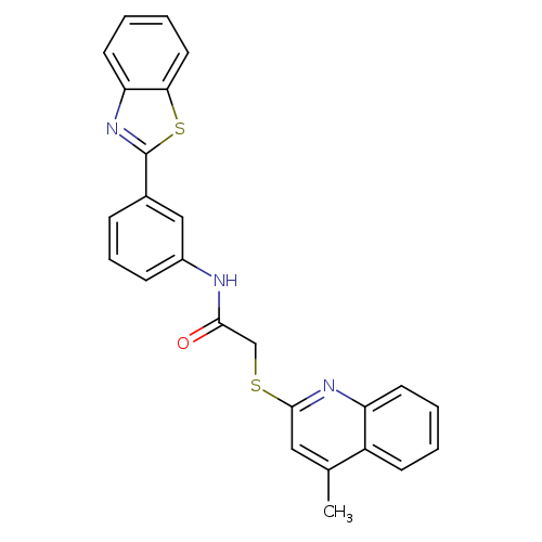 N-[3-(1,3-benzothiazol-2-yl)phenyl]-2-[(4-methylquinolin-2-yl)sulfanyl]acetamide