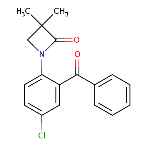 1-(2-benzoyl-4-chlorophenyl)-3,3-dimethylazetidin-2-one