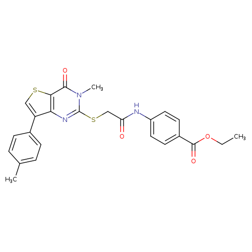 ethyl 4-(2-{[3-methyl-7-(4-methylphenyl)-4-oxo-3H,4H-thieno[3,2-d]pyrimidin-2-yl]sulfanyl}acetamido)benzoate