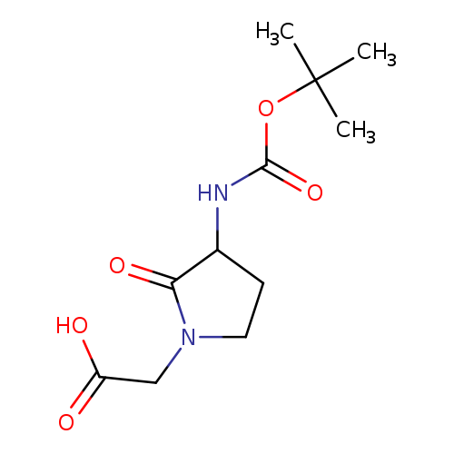 1-Pyrrolidineacetic acid, 3-[[(1,1-dimethylethoxy)carbonyl]amino]-2-oxo-