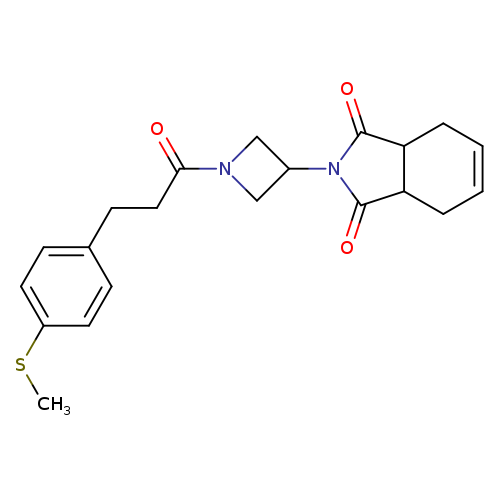 2-(1-{3-[4-(methylsulfanyl)phenyl]propanoyl}azetidin-3-yl)-2,3,3a,4,7,7a-hexahydro-1H-isoindole-1,3-dione