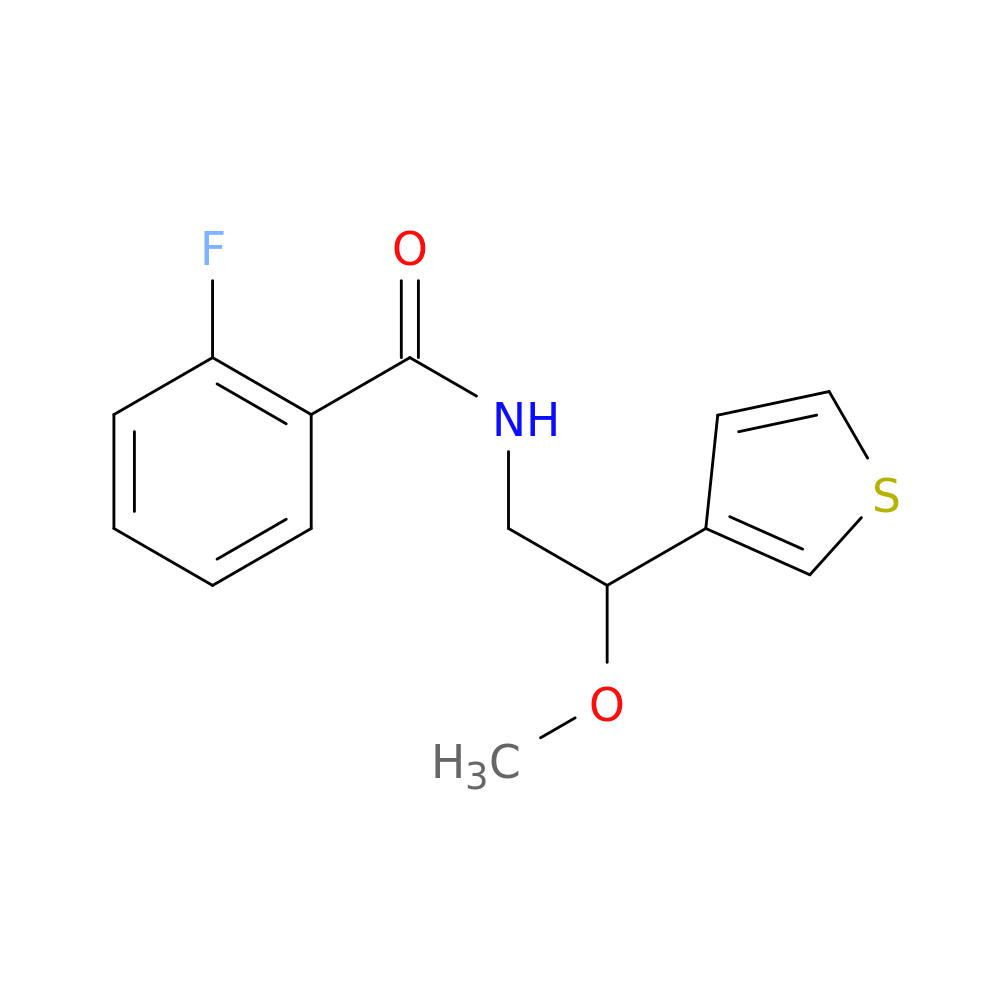 2-fluoro-N-[2-methoxy-2-(thiophen-3-yl)ethyl]benzamide