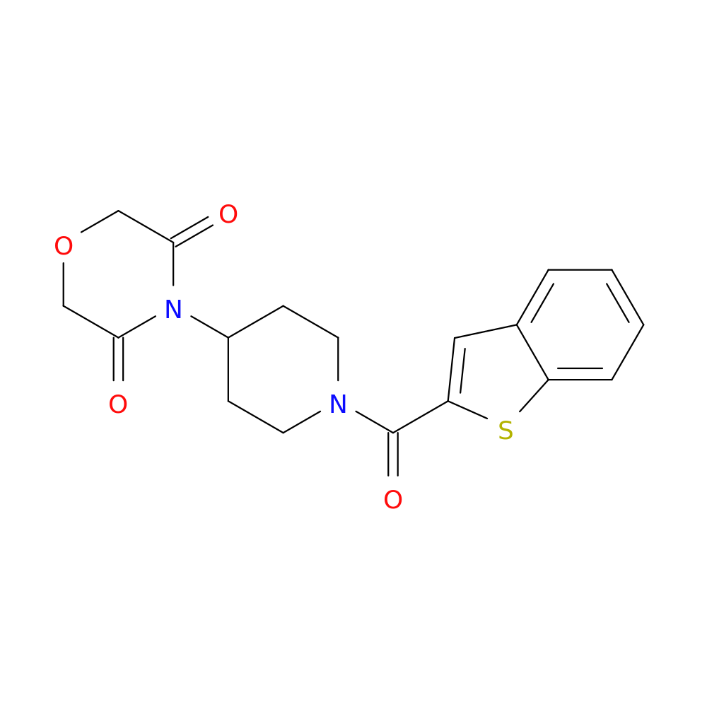 4-[1-(1-benzothiophene-2-carbonyl)piperidin-4-yl]morpholine-3,5-dione