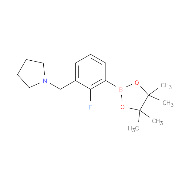 1-(2-Fluoro-3-(4,4,5,5-tetramethyl-1,3,2-dioxaborolan-2-yl)benzyl)pyrrolidine