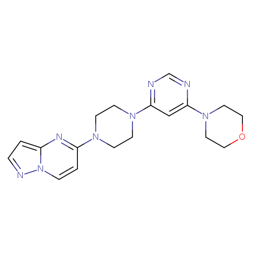 4-[6-(4-{pyrazolo[1,5-a]pyrimidin-5-yl}piperazin-1-yl)pyrimidin-4-yl]morpholine