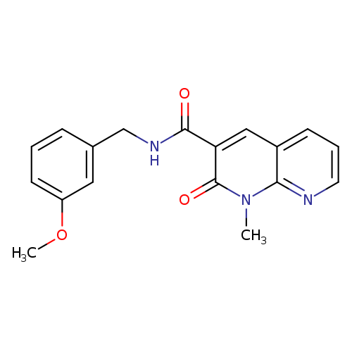 N-[(3-methoxyphenyl)methyl]-1-methyl-2-oxo-1,2-dihydro-1,8-naphthyridine-3-carboxamide