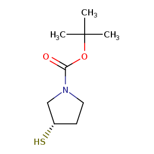 1-Pyrrolidinecarboxylic acid, 3-mercapto-, 1,1-dimethylethyl ester, (3S)-