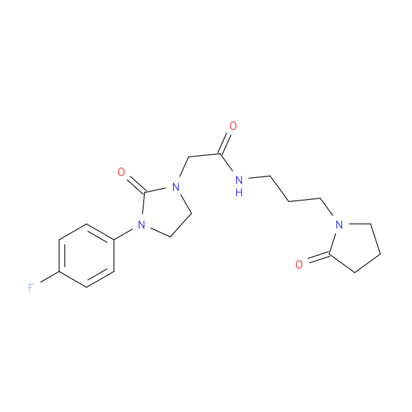 2-[3-(4-fluorophenyl)-2-oxoimidazolidin-1-yl]-N-[3-(2-oxopyrrolidin-1-yl)propyl]acetamide