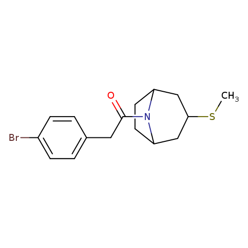 2-(4-bromophenyl)-1-[3-(methylsulfanyl)-8-azabicyclo[3.2.1]octan-8-yl]ethan-1-one