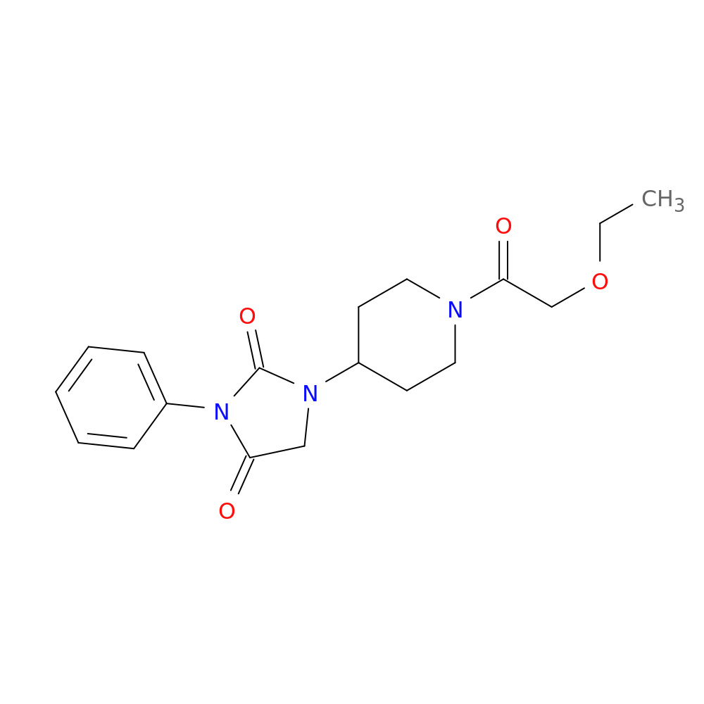 1-[1-(2-ethoxyacetyl)piperidin-4-yl]-3-phenylimidazolidine-2,4-dione