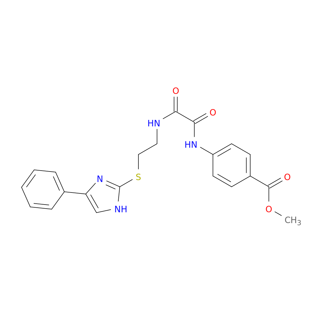 methyl 4-[({2-[(4-phenyl-1H-imidazol-2-yl)sulfanyl]ethyl}carbamoyl)formamido]benzoate