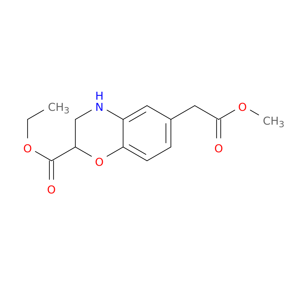 ethyl 6-(2-methoxy-2-oxoethyl)-3,4-dihydro-2H-1,4-benzoxazine-2-carboxylate