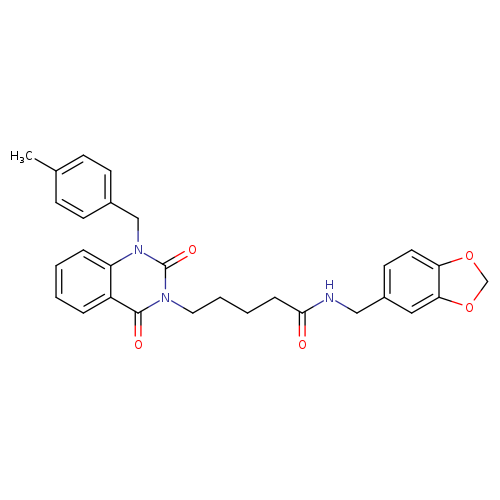 N-[(2H-1,3-benzodioxol-5-yl)methyl]-5-{1-[(4-methylphenyl)methyl]-2,4-dioxo-1,2,3,4-tetrahydroquinazolin-3-yl}pentanamide
