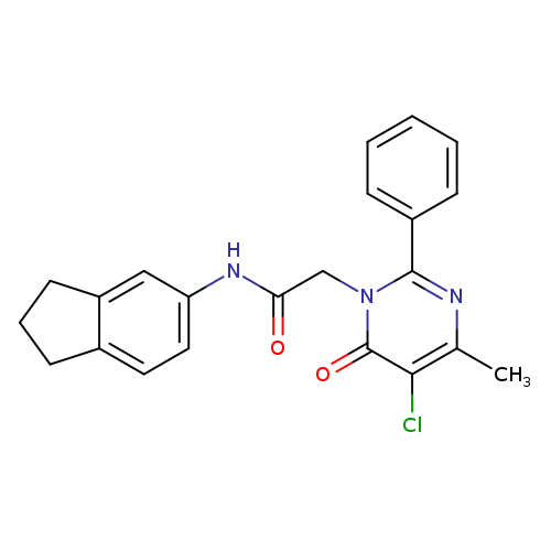 2-(5-chloro-4-methyl-6-oxo-2-phenyl-1,6-dihydropyrimidin-1-yl)-N-(2,3-dihydro-1H-inden-5-yl)acetamide