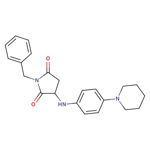 1-benzyl-3-{[4-(piperidin-1-yl)phenyl]amino}pyrrolidine-2,5-dione