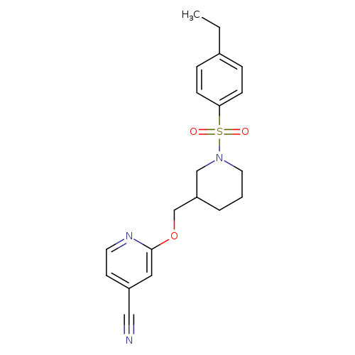 2-{[1-(4-ethylbenzenesulfonyl)piperidin-3-yl]methoxy}pyridine-4-carbonitrile