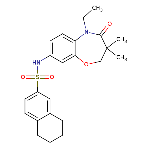 N-(5-ethyl-3,3-dimethyl-4-oxo-2,3,4,5-tetrahydro-1,5-benzoxazepin-8-yl)-5,6,7,8-tetrahydronaphthalene-2-sulfonamide