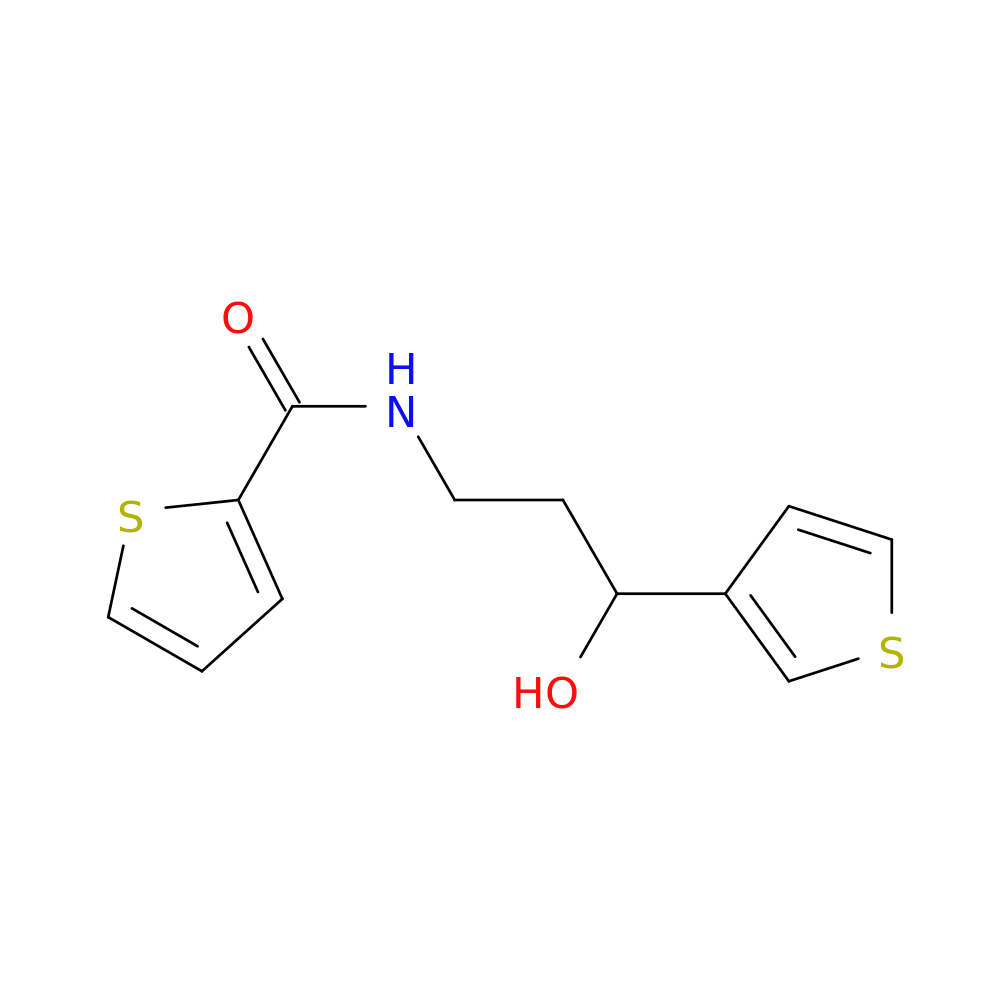 N-[3-hydroxy-3-(thiophen-3-yl)propyl]thiophene-2-carboxamide