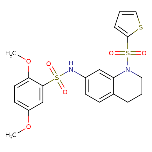 2,5-dimethoxy-N-[1-(thiophene-2-sulfonyl)-1,2,3,4-tetrahydroquinolin-7-yl]benzene-1-sulfonamide