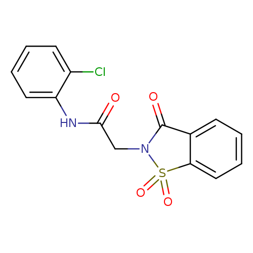 N-(2-chlorophenyl)-2-(1,1,3-trioxo-1,3-dihydro-2H-1,2-benzisothiazol-2-yl)acetamide