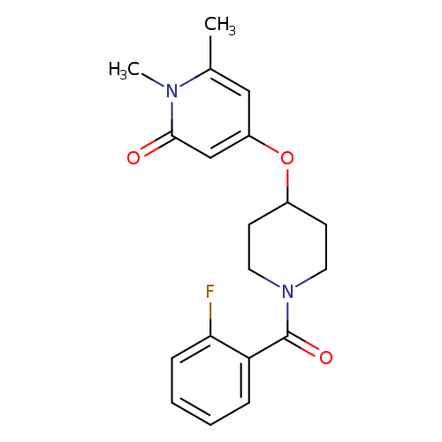 4-{[1-(2-fluorobenzoyl)piperidin-4-yl]oxy}-1,6-dimethyl-1,2-dihydropyridin-2-one
