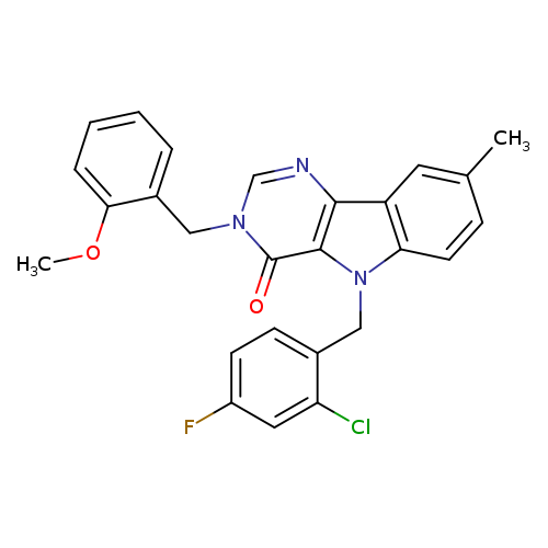 5-[(2-chloro-4-fluorophenyl)methyl]-3-[(2-methoxyphenyl)methyl]-8-methyl-3H,4H,5H-pyrimido[5,4-b]indol-4-one