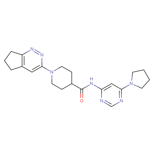 1-{5H,6H,7H-cyclopenta[c]pyridazin-3-yl}-N-[6-(pyrrolidin-1-yl)pyrimidin-4-yl]piperidine-4-carboxamide