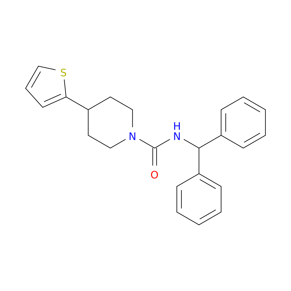 N-(diphenylmethyl)-4-(thiophen-2-yl)piperidine-1-carboxamide