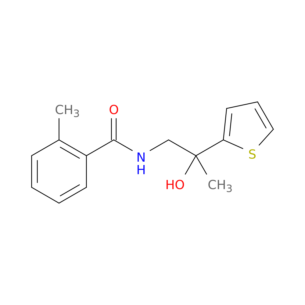 N-[2-hydroxy-2-(thiophen-2-yl)propyl]-2-methylbenzamide