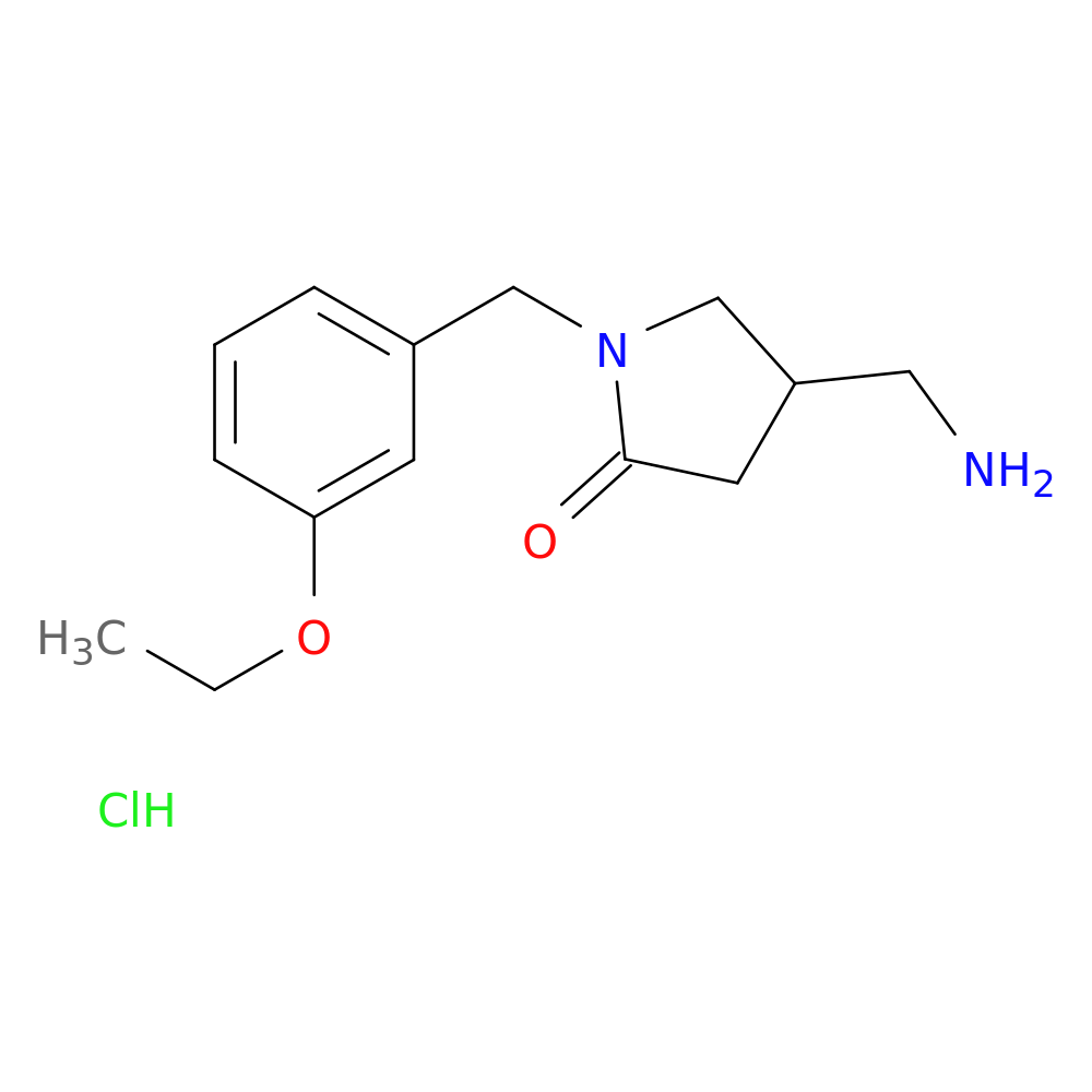 4-(aminomethyl)-1-[(3-ethoxyphenyl)methyl]pyrrolidin-2-one hydrochloride
