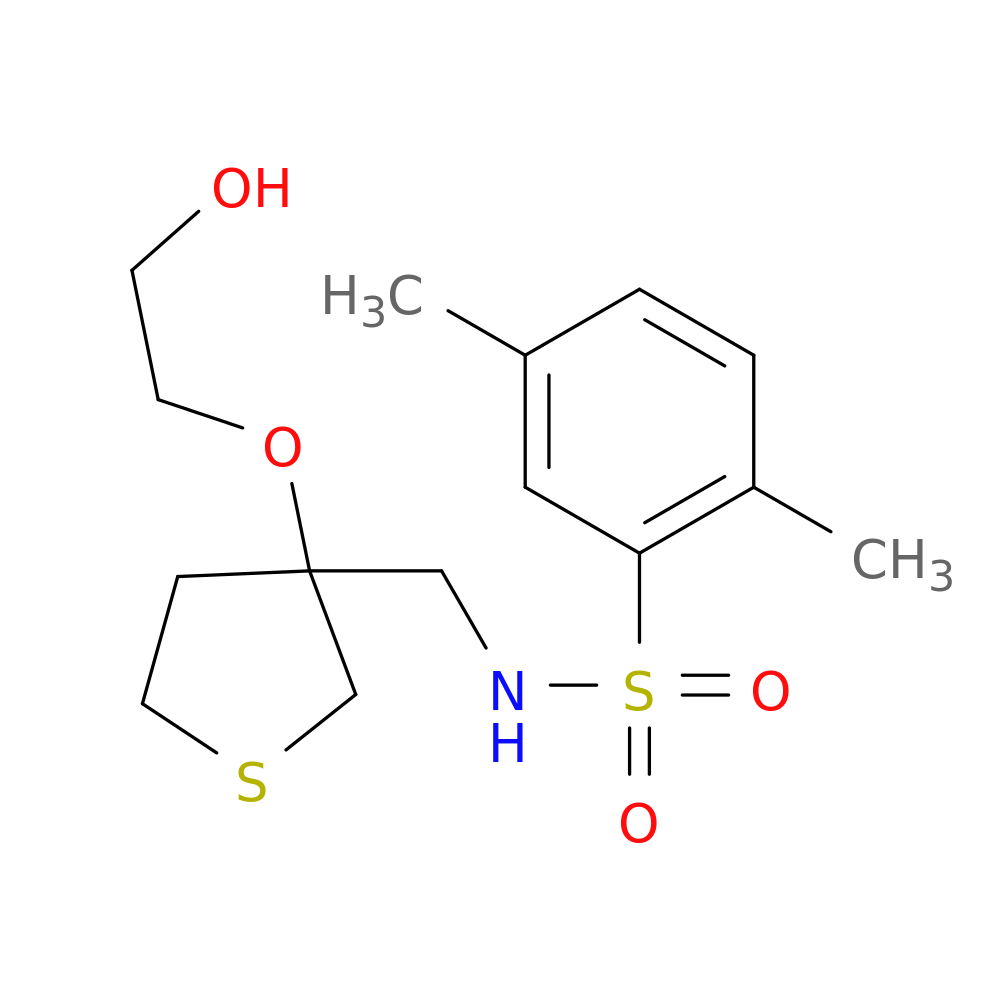 N-{[3-(2-hydroxyethoxy)thiolan-3-yl]methyl}-2,5-dimethylbenzene-1-sulfonamide
